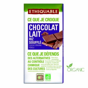 Chocolat Au Lait & Riz Soufflé Bio Ethiquable - My French Grocery