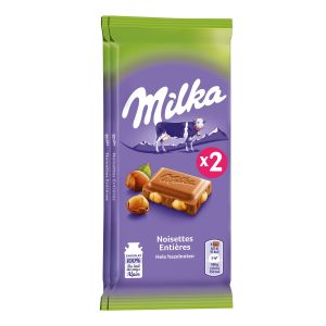Chocolat Lait Noisettes Milka X2 - My French Grocery