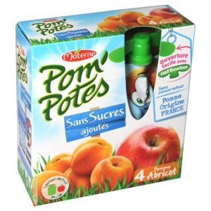 Compotes Pomme Abricot Pom'Potes Materne - My French Grocery