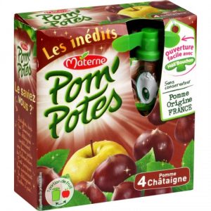 Compotes Pomme Châtaigne Pom'Potes Materne - My French Grocery
