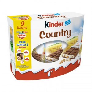 Barres Chocolatées Céréales Kinder Country X 9 - My French Grocery